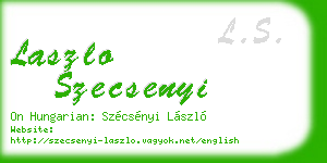 laszlo szecsenyi business card